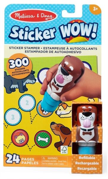 Sticker WOW! Melissa & Doug - Aktivitāšu komplekts - uzlīmju grāmata ar zīmodziņu "Suņi" (300 uzlīmes)