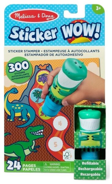 Sticker WOW! Melissa & Doug - Aktivitāšu komplekts - uzlīmju grāmata ar zīmodziņu "Dinozauri" (300 uzlīmes)